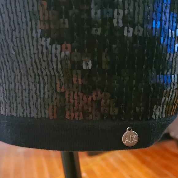 Armani Exchange Black Sequins Tank Top - Medium - Like New‎ - Picture 3 of 10